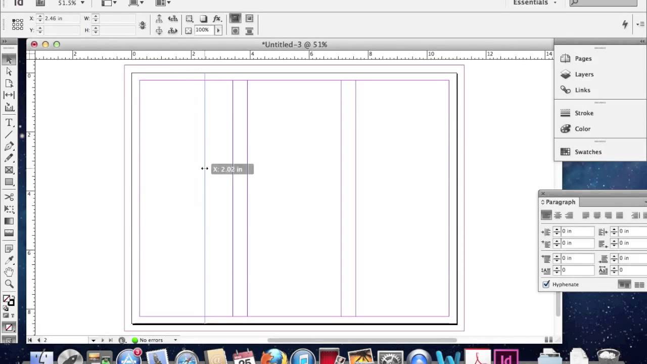 Creating A Trifold Brochure In Adobe Indesign Youtube