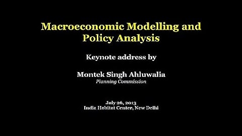 Keynote address by Montek Singh Ahluwalia at a workshop organised by NCAER on 26 July 2013