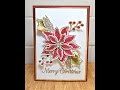 Poinsettia double pop up card