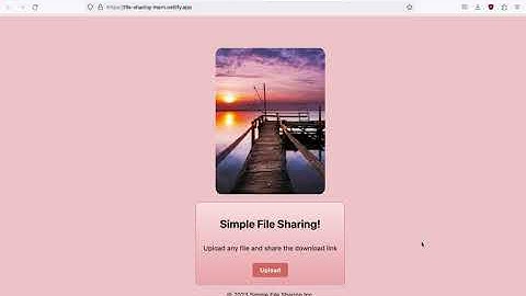 Demo of File Sharing Web Application created using MERN and Deployed on Netlify and Render.