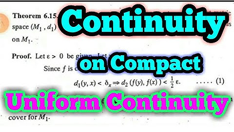 WRA - U3.6 : Continuity on a Compact Space is Uniform Continuity  | MMM#20 | 02.10.2020