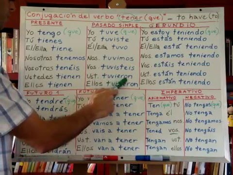Free Spanish Lessons 160 - Spanish verb TENER (to have) - Video 1/2