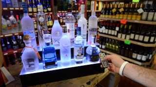 Multicolored LED Bottle Display with Remote