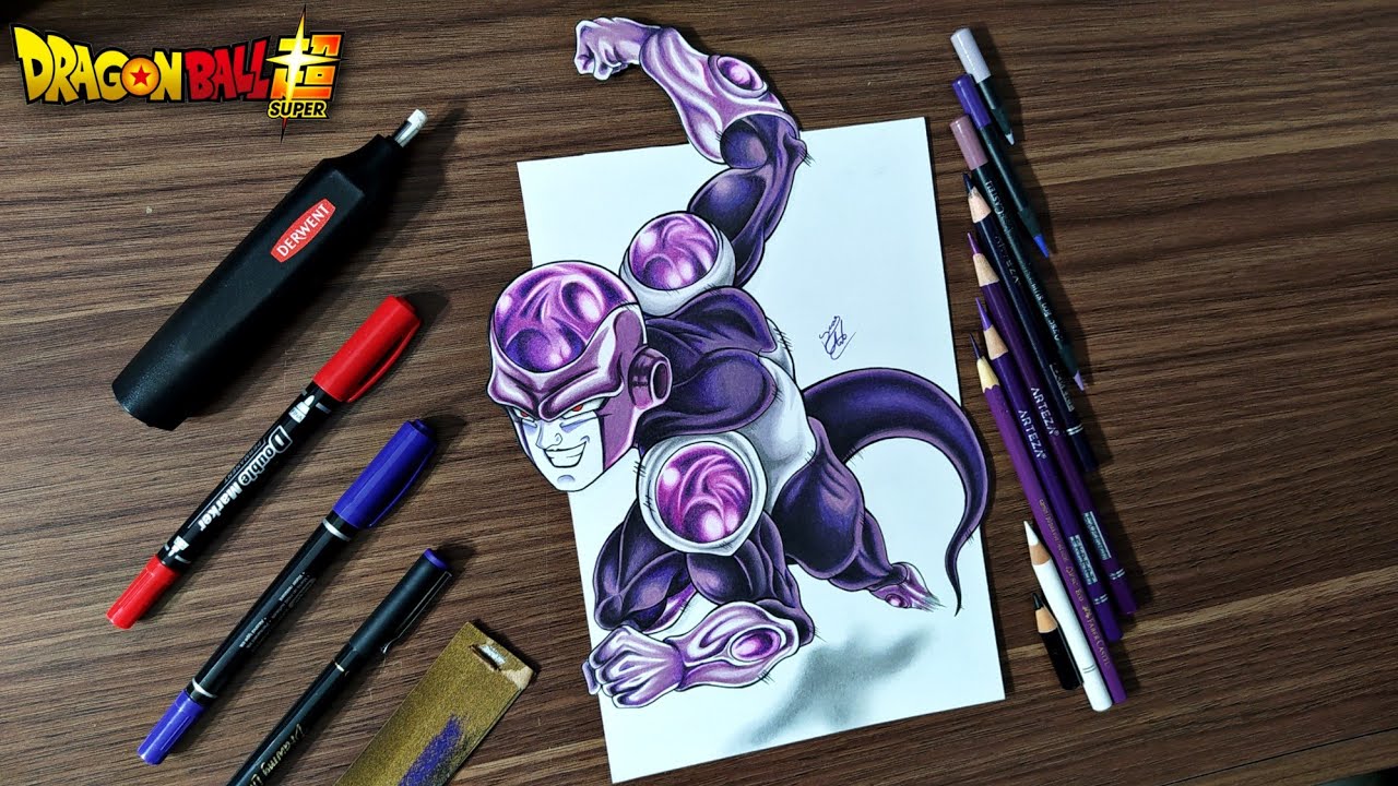 Speed Drawing Black Frieza in 3D [Dragon Ball Super] 