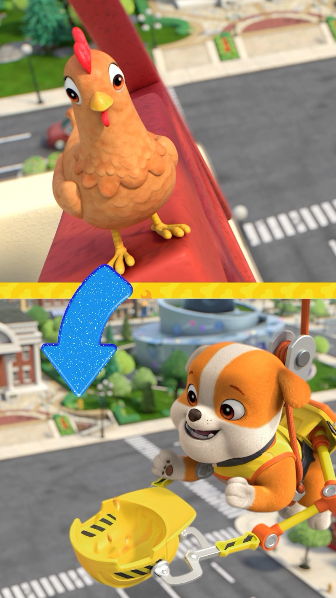 ¡Rubble rescata a Benny la gallina! #shorts