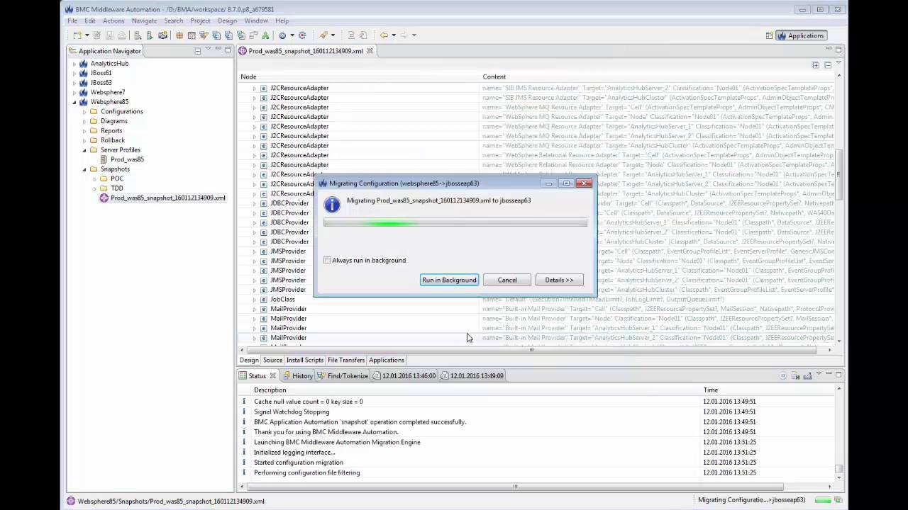 BMA - Migrate WebSphere 8 5 to JBoss EAP 6 3