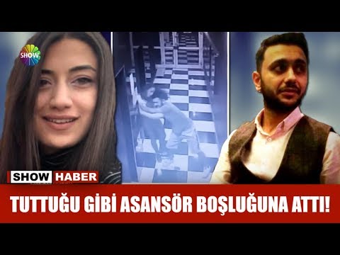 Tuttuğu gibi asansör boşluğuna attı!