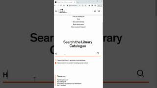 How to use the Library catalogue