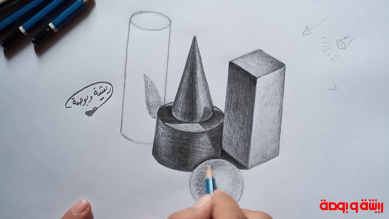 تعليم الرسم  ..  المنظور الحر