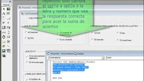 programa para realizar un cuestionario en VB