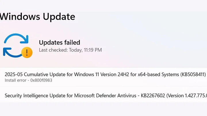 Fix Windows 11 Update KB5068861 Not Installing Install Error 0x800f0983