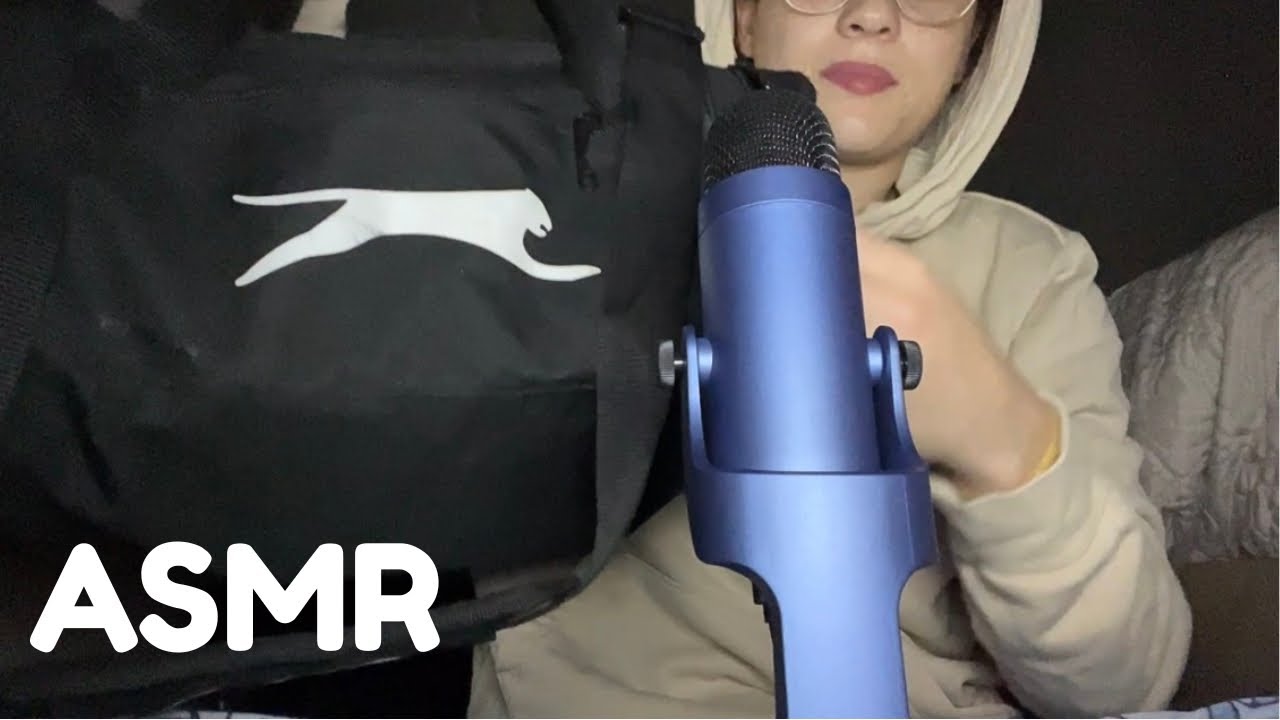 ASMR what’s in my football bag (soft whispers & tapping)
