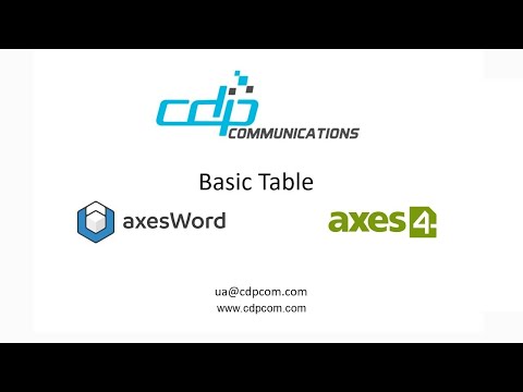 axesWord Basic Table
