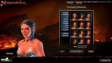 Neverwinter Character creation Half-elf Female - MMO HD TV (1080p)