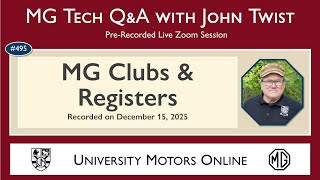 495 MG Tech | Q & A on MG Clubs & Registers