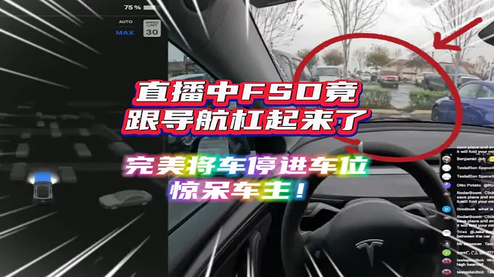 直播中FSD自動駕駛竟跟導航杠起來了，完美將車停進車位驚呆車主特斯拉fsd自動駕駛 人工智慧 未來出行 - 天天要聞