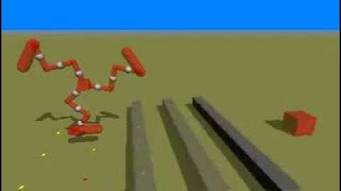 Building a radially symmetric legged robot and an environment that selects for brachiation.