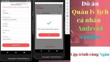 Share app quản lý lịch cá nhân - Ghi chú - đồ án androidstudio có báo cáo