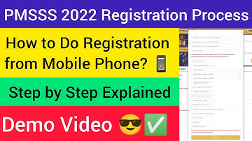 PMSSS 2022 - How to do Registration? || Step by Step || Demo Video