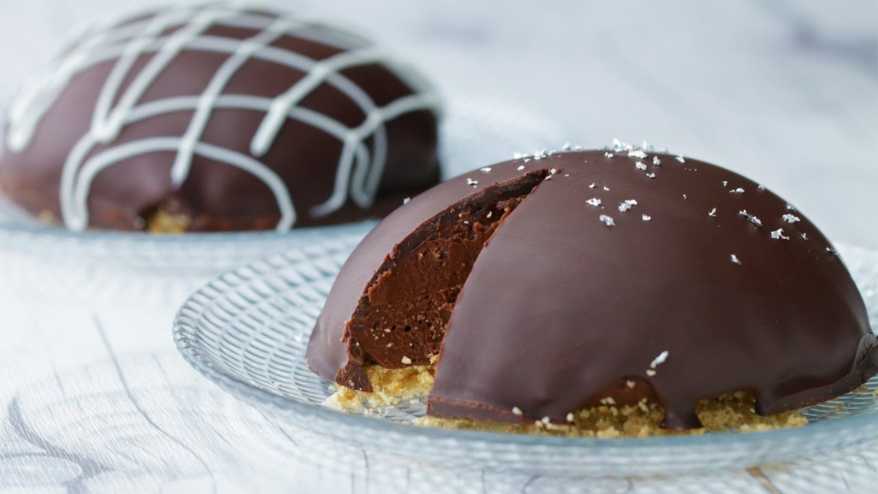 濃厚 チョコドームケーキ お椀で作れる Rich Chocolate Dome Cake Youtube