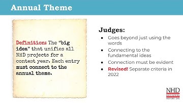 National History Day in Iowa Judge Training for Virtual District Contests 2022