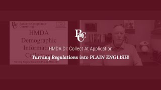 HMDA DI: Collect At Application