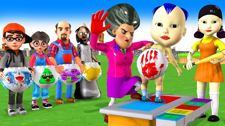 Scary Teacher 3D vs Squid Game Draw Funny Pattern on Diapers to Help Baby Squid 5 Times Challenge