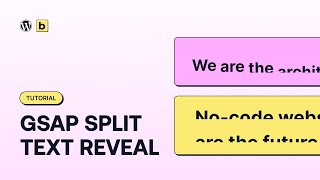 Gsap Text Reveal Animation In Wordpress Using Bricks Builder