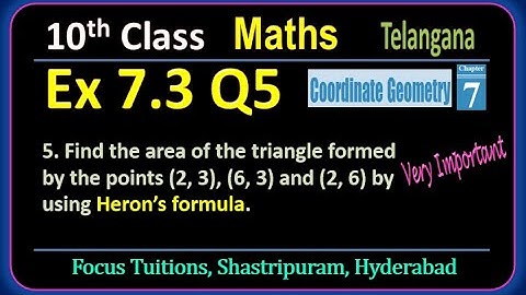 Telangana 10th Class Maths Chapter 7 Coordinate Geometry Ex 7.3 Q5 | Exercise 7.3 Q | TG, TS