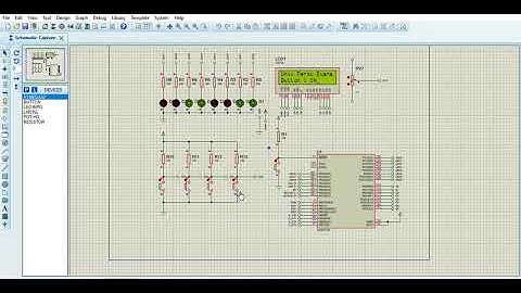 Latihan3 pertemuan 5 Simulasi menggunakan Button, LED & LCD menggunakan Proteus & Atmel Studio