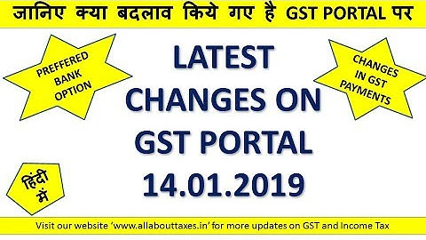 LATEST UPDATE ON GST PORTAL !! DATED 14.01.2019 !! CA MANOJ GUPTA