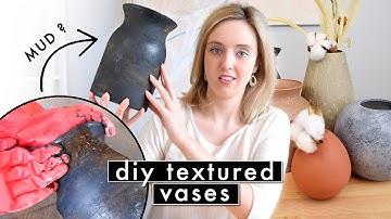 5 DIY TEXTURED FAUX CERAMIC VASES: Testing Hacks to Create Stoneware Pottery || Actually Alli