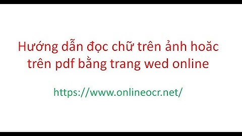 Ocr là viết tắt của từ gì