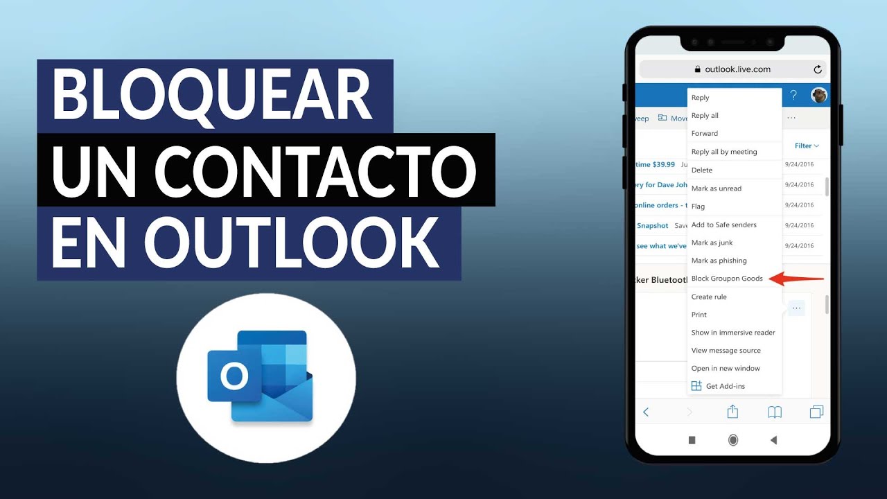  C mo Bloquear Un Contacto En OUTLOOK Para No Recibir M s Correos 