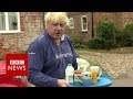 The former foreign secretary boris johnson offers tea instead of answers  bbc news