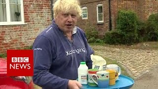 The former foreign secretary Boris Johnson offers tea instead of answers  BBC News