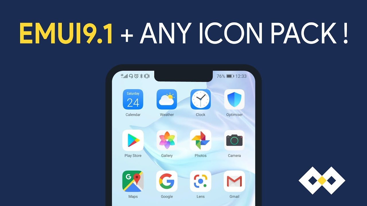 How to use ANY icon packs in EMUI 9.1 launcher - YouTube
