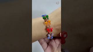 Butterflies bracelet - Free tutorial video link above the title  #shortsvideo #wireworks #handmade
