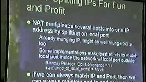 DEF CON 10 - Dan Kaminsky - Black Ops of TCP/IP: Work NAT, Work. Good NAT. Woof