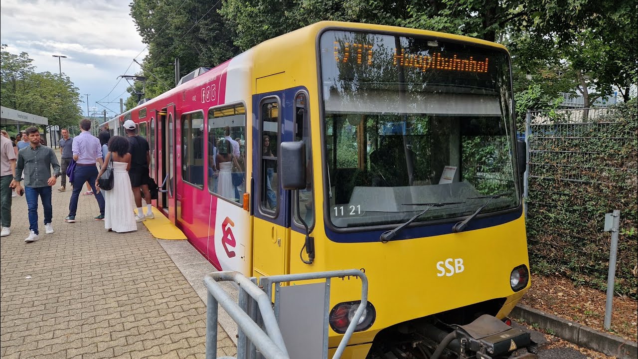 Stadtbahn Stuttgart | Mitfahrt in der kompl. U11 von NeckarPark (Stadion) bis Hauptbahnhof im DT8.S