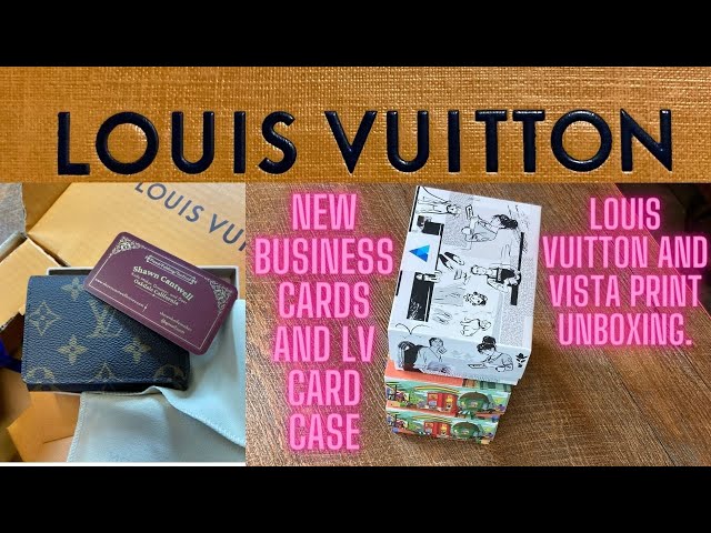 Vista print cards and Louis Vuitton business card case unboxing