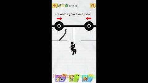 Draw 2 Save: Stickman Puzzle LEVEL 48 - He needs your hand now - Gameplay Walkthrough Android IOS