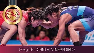 GOLD WW - 50 kg: C. LEI (CHN) v. V. VINESH (IND)