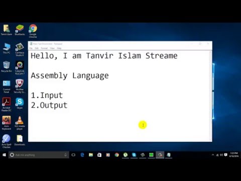 Assembly Language 8086 Input Output