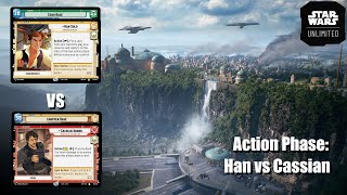 Action Phase: Han vs Cassian | Star Wars Unlimited Gameplay