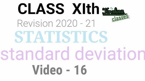 class 11| statistics| Standard deviation | individual series | actual mean and assumed mean method
