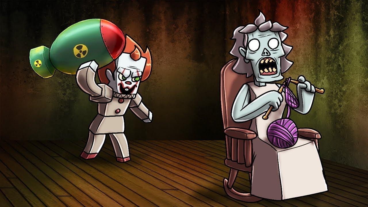 Minecraft - GRANNY VS PENNYWISE THE CLOWN! (IT vs Grandma Minecraft - GRANNY VS PENNYWISE THE CLOWN! (IT vs Grandma
