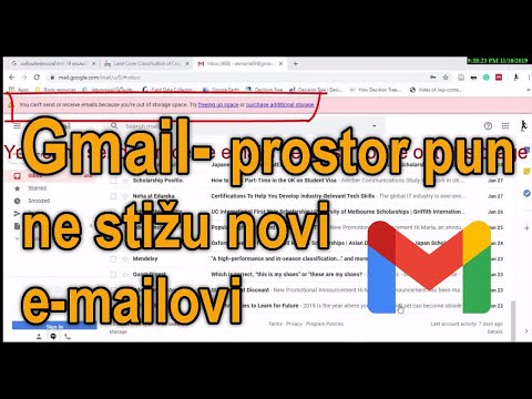 Gmail - prostor pun ne dolaze novi mailovi