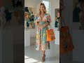 Colorful Cartoon Monster Dress with Puffy Sleeves – Fun Summer Look 2026