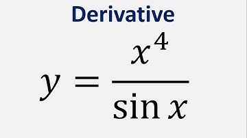 Derivative of y = x^4/sin(x) by using quotient rule